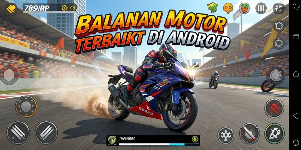 Tampilan gameplay seru dari balapan motor di 789RP.