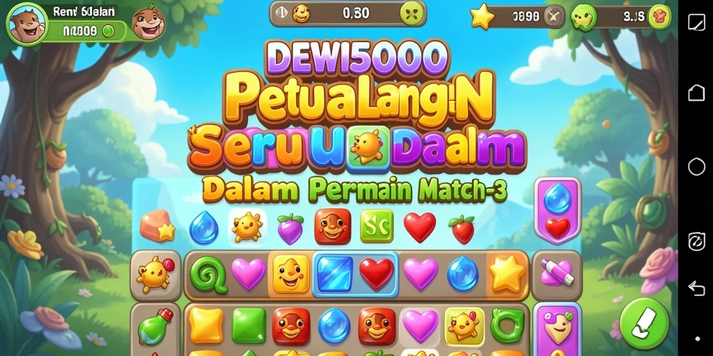 Screenshot DEWI5000 dengan gameplay Match-3 yang seru