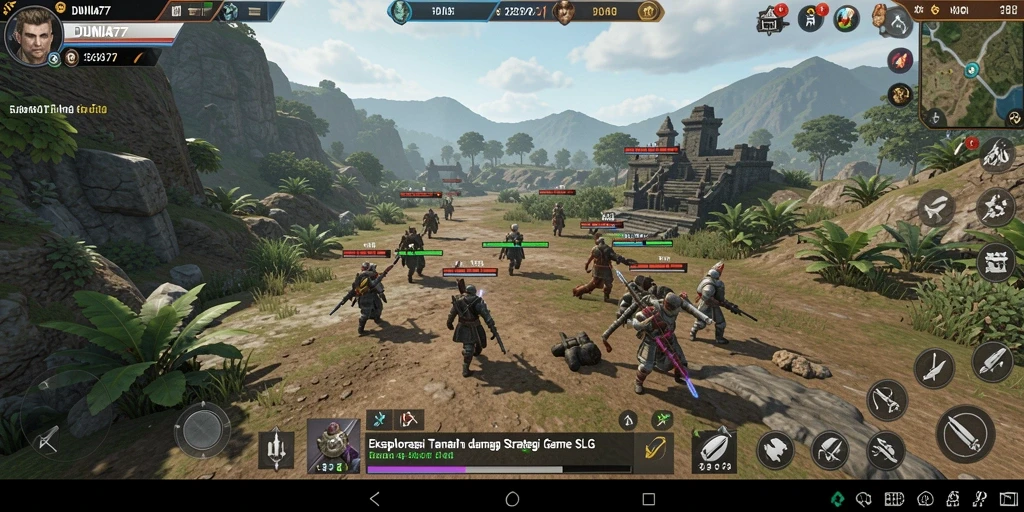 Tampilan gameplay menakjubkan di DUNIA77 dengan strategi dan pembangunan yang menarik.