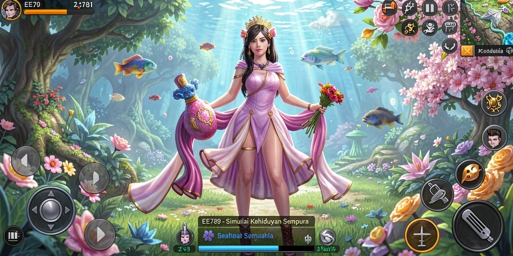 Tangkapan layar gameplay EE789 menunjukkan interaksi dan desain kehidupan yang menarik.