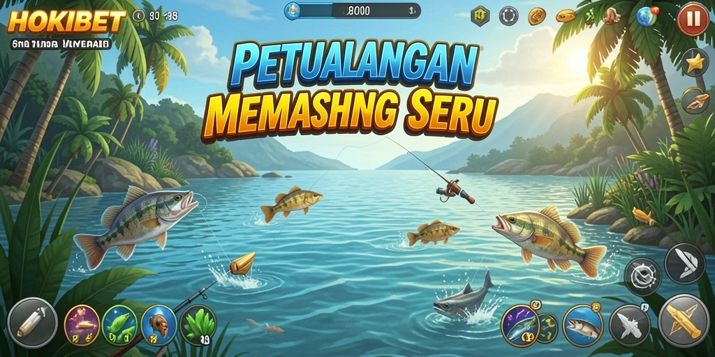 Tangkapan besar dalam gameplay HOKIBET dengan suasana laut yang menantang.
