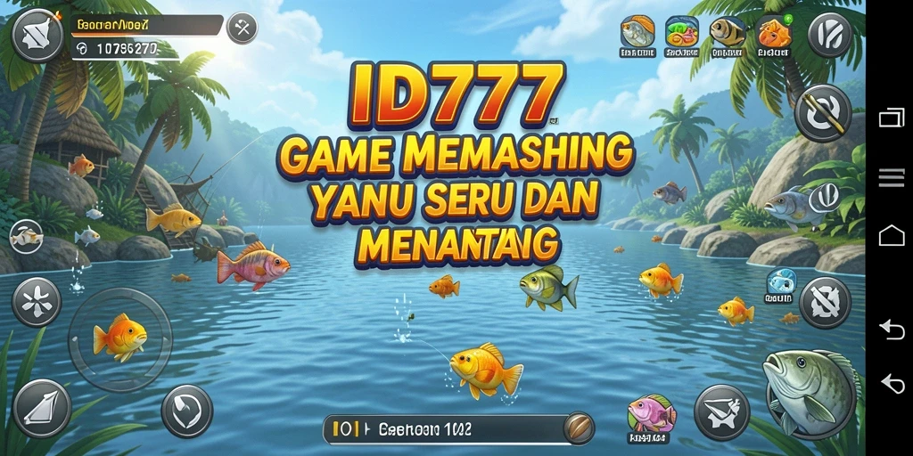 Tampilan gameplay ID777 dengan pengalaman memancing yang seru.