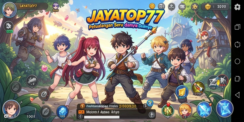 Tampilan gameplay JAYATOP77 dengan karakter Anime yang menarik.