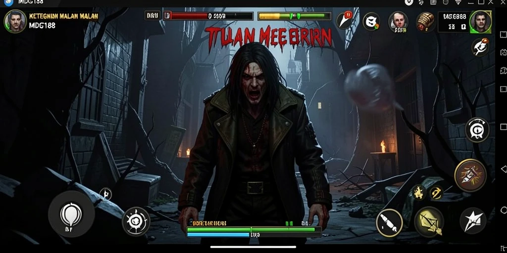 Screenshot gameplay MDG188 menampilkan suasana Horror yang mencekam.