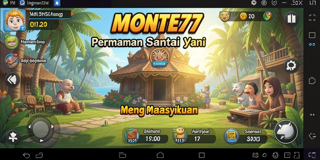 Screenshot gameplay MONTE77 yang menarik dan penuh warna.