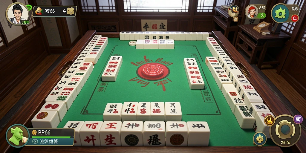 Screenshot utama menampilkan gameplay seru Mahjong di RP66.