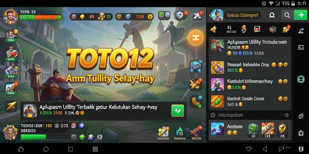 Screenshot utama TOTO12 menampilkan antarmuka aplikasi Utility yang user-friendly.