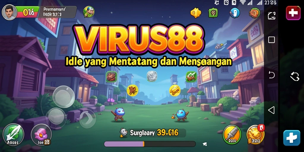 Tampilan gameplay VIRUS88 yang menarik dengan berbagai virus lucu.